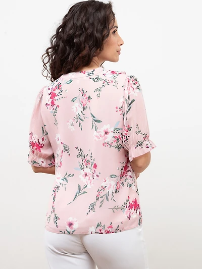 Petite Ruffle Chiffon Blouse