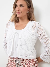Crochet Tie Front Shrug