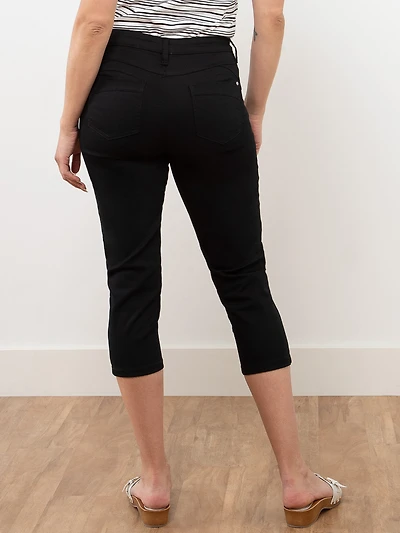 Lilly Black Denim Capris