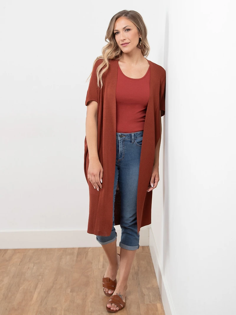 Long Knit Cocoon Cover Up