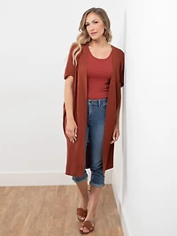 Long Knit Cocoon Cover Up