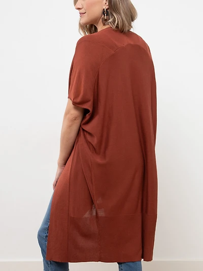 Long Knit Cocoon Cover Up