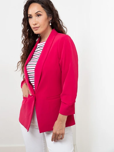 Rouched Sleeved Blazer