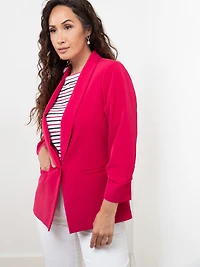 Rouched Sleeved Blazer