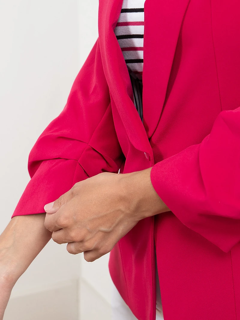 Rouched Sleeved Blazer