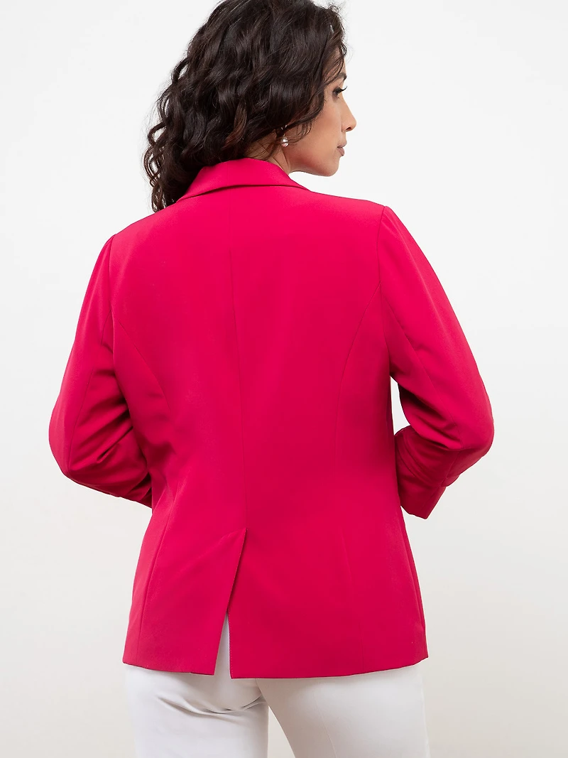 Rouched Sleeved Blazer