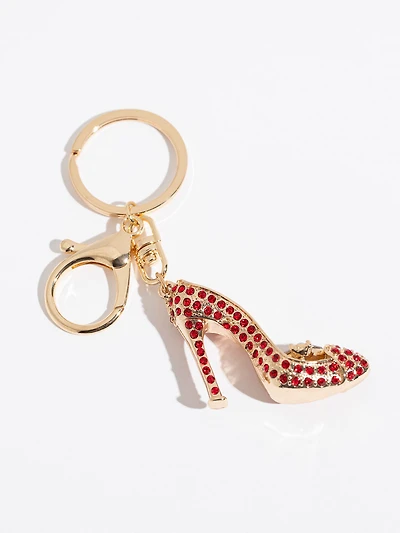 Crimson Crystal Stiletto Key Chain