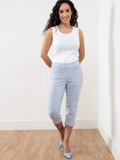 Emily Chambray Stripe Capri