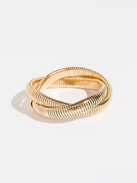 Gold Double Wrap Snake Bracelet