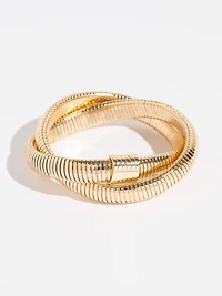Gold Double Wrap Snake Bracelet