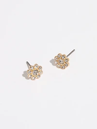 Gold Floral Earring Trio