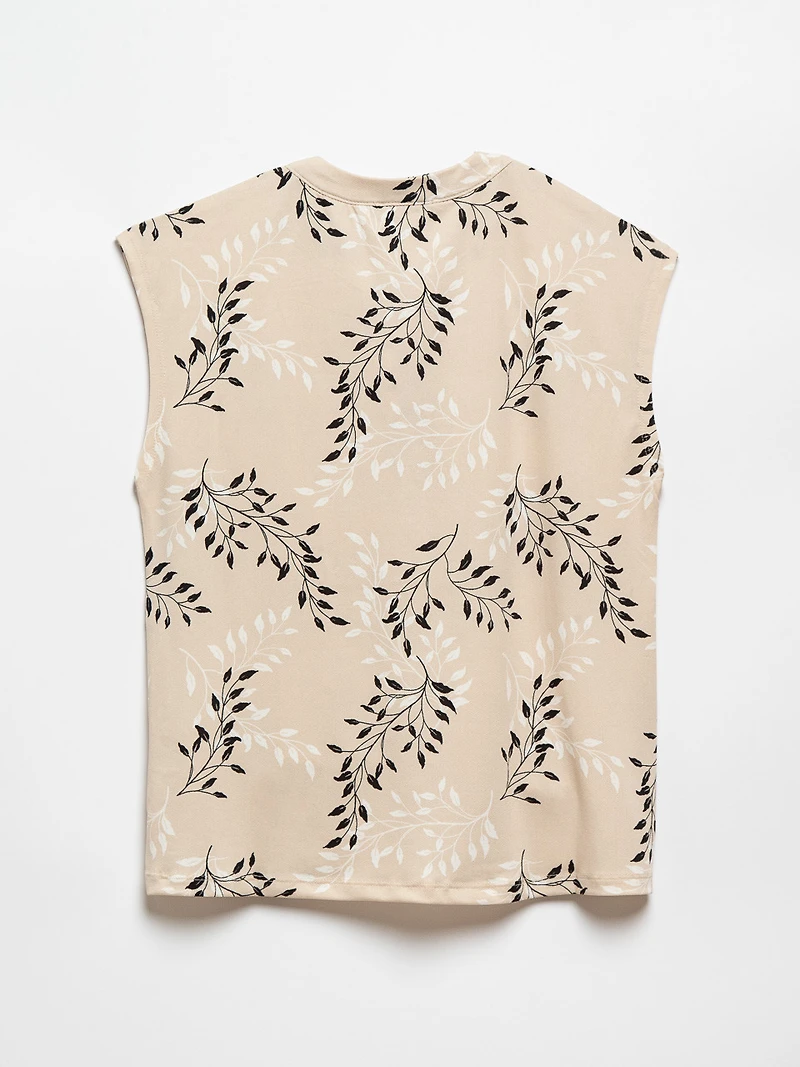 Ivory Cap Sleeve 2-Button Top by Jules & Leopold