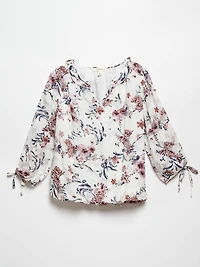 Jacquard Chiffon Bubble Hem Blouse by Tamara H.