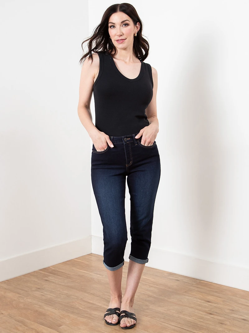Lilly Dark Wash Jean Capris