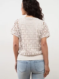 Petite Crochet Layered Top