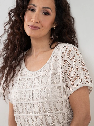 Petite Crochet Layered Top