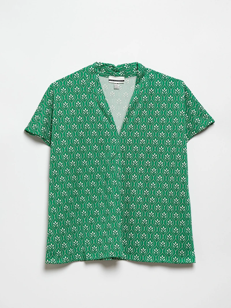 Petite Short Sleeve Stretch Crepe Top by Jules & Leopold