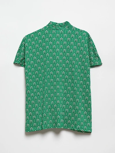 Petite Short Sleeve Stretch Crepe Top by Jules & Leopold