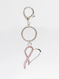 Silver/Pink Breast Cancer Key Chain