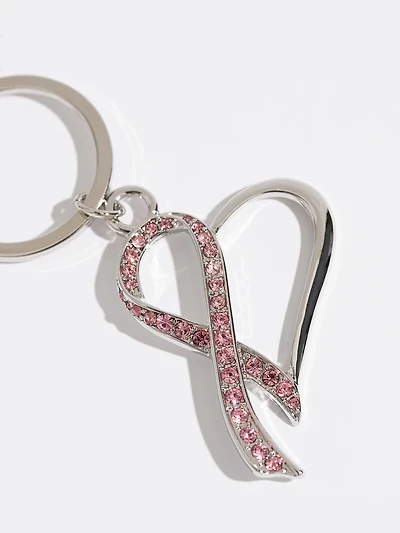 Silver/Pink Breast Cancer Key Chain