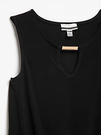 Sleeveless Black Top with Hardware by Jules & Leopold