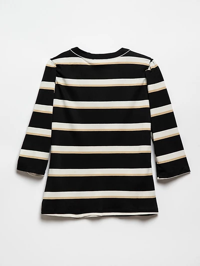 V-Neck Button Front Top