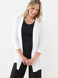 3/4 Sleeve Lightweight Knit Cardigan