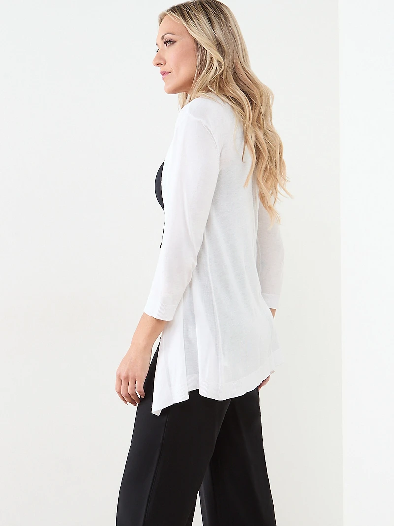 3/4 Sleeve Lightweight Knit Cardigan
