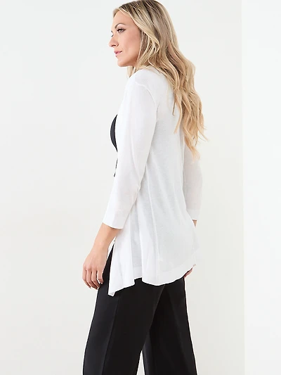 3/4 Sleeve Lightweight Knit Cardigan