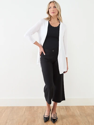 3/4 Sleeve Lightweight Knit Cardigan