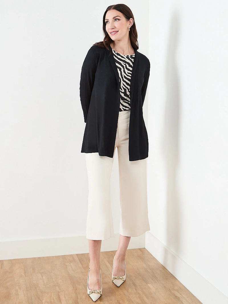 3/4 Sleeve Lightweight Knit Cardigan Sweater