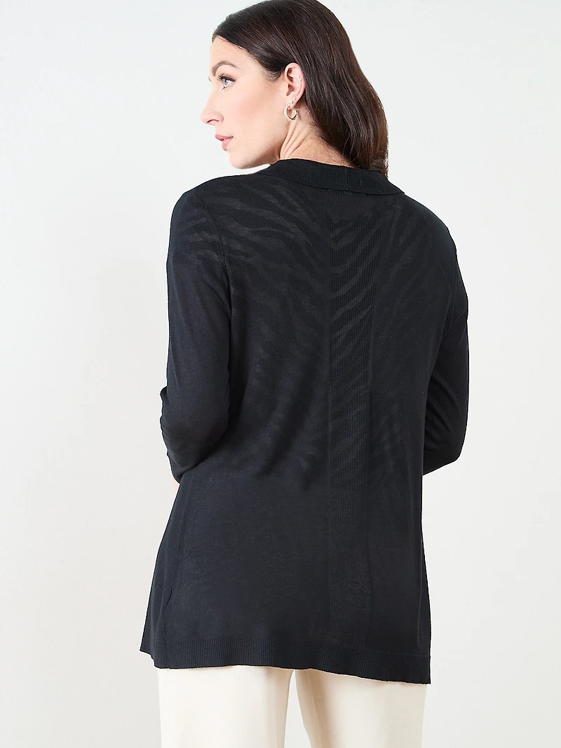 3/4 Sleeve Lightweight Knit Cardigan Sweater