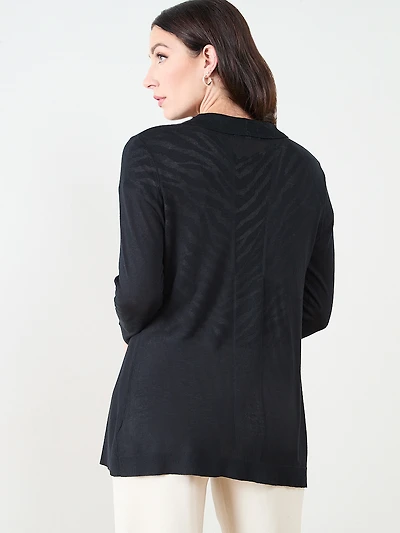 3/4 Sleeve Lightweight Knit Cardigan Sweater