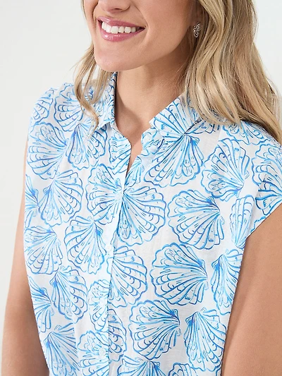 Haver + Blair Short Sleeve Tie Front Top