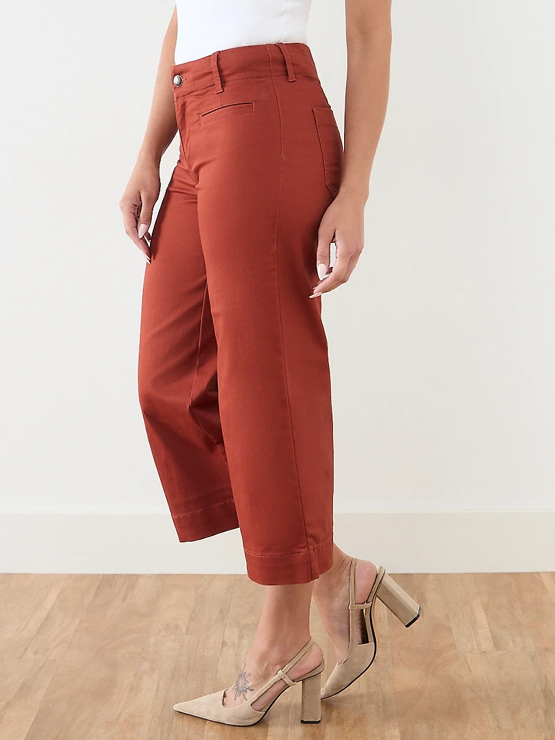 Haylie Terracotta Wide Leg Crop Pant