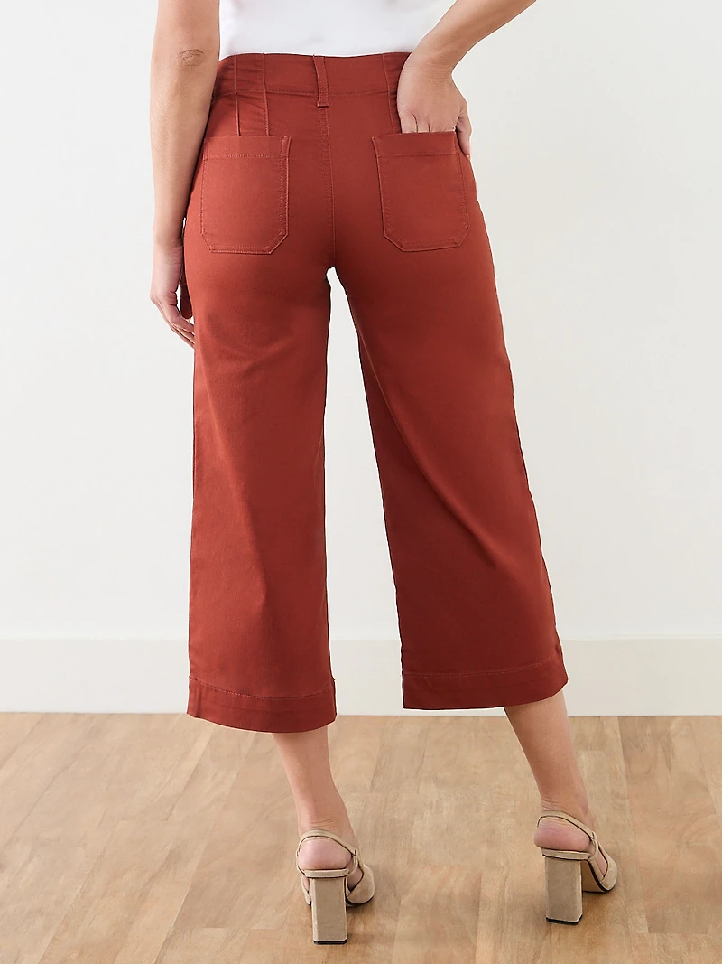 Haylie Terracotta Wide Leg Crop Pant