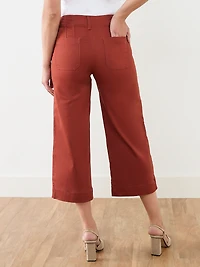 Haylie Terracotta Wide Leg Crop Pant