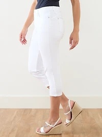 Lilly Denim Capri in White