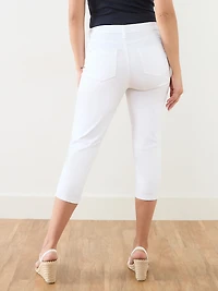 Lilly Denim Capri in White