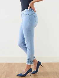 Lilly Embroidered Slim Ankle Jean