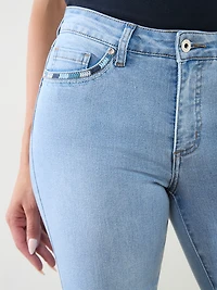 Lilly Embroidered Slim Ankle Jean