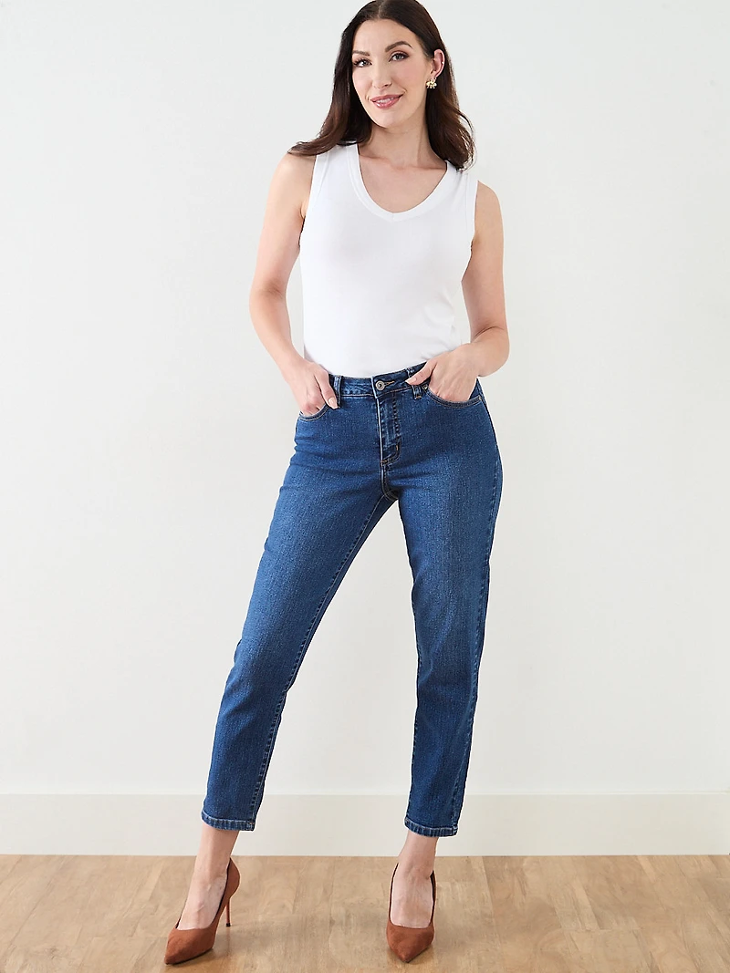 Lilly Mid Wash Slim Ankle Jean