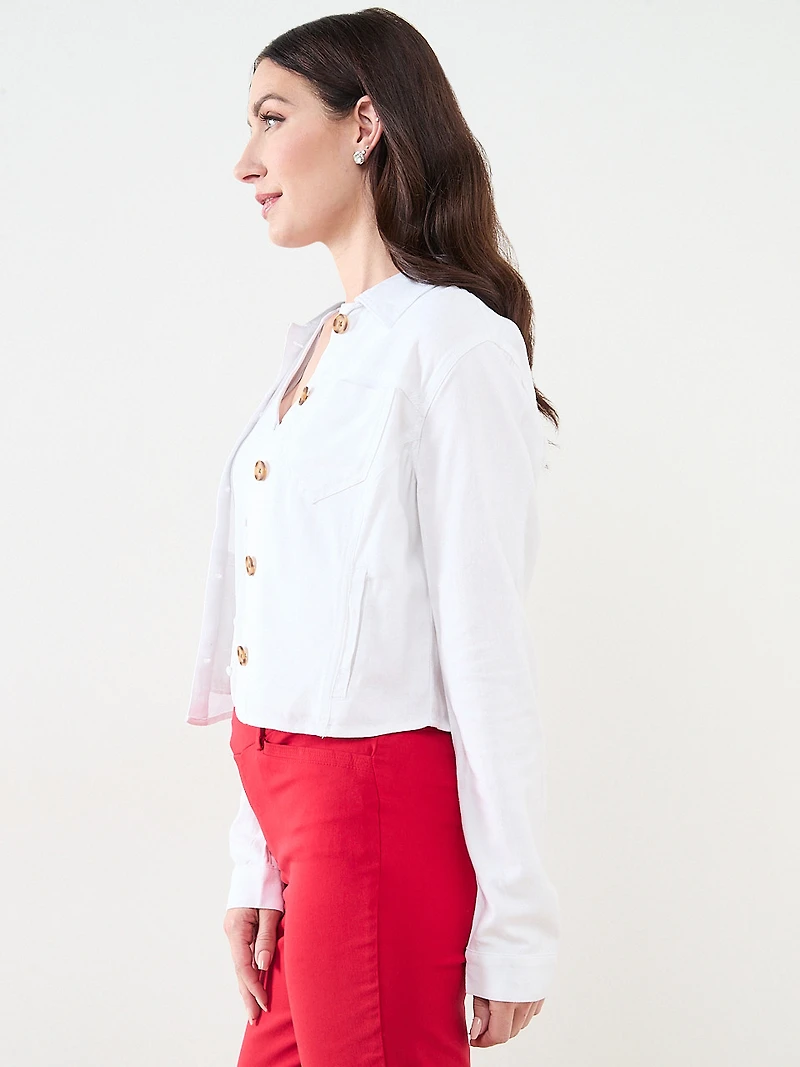 Linen Trucker Jacket