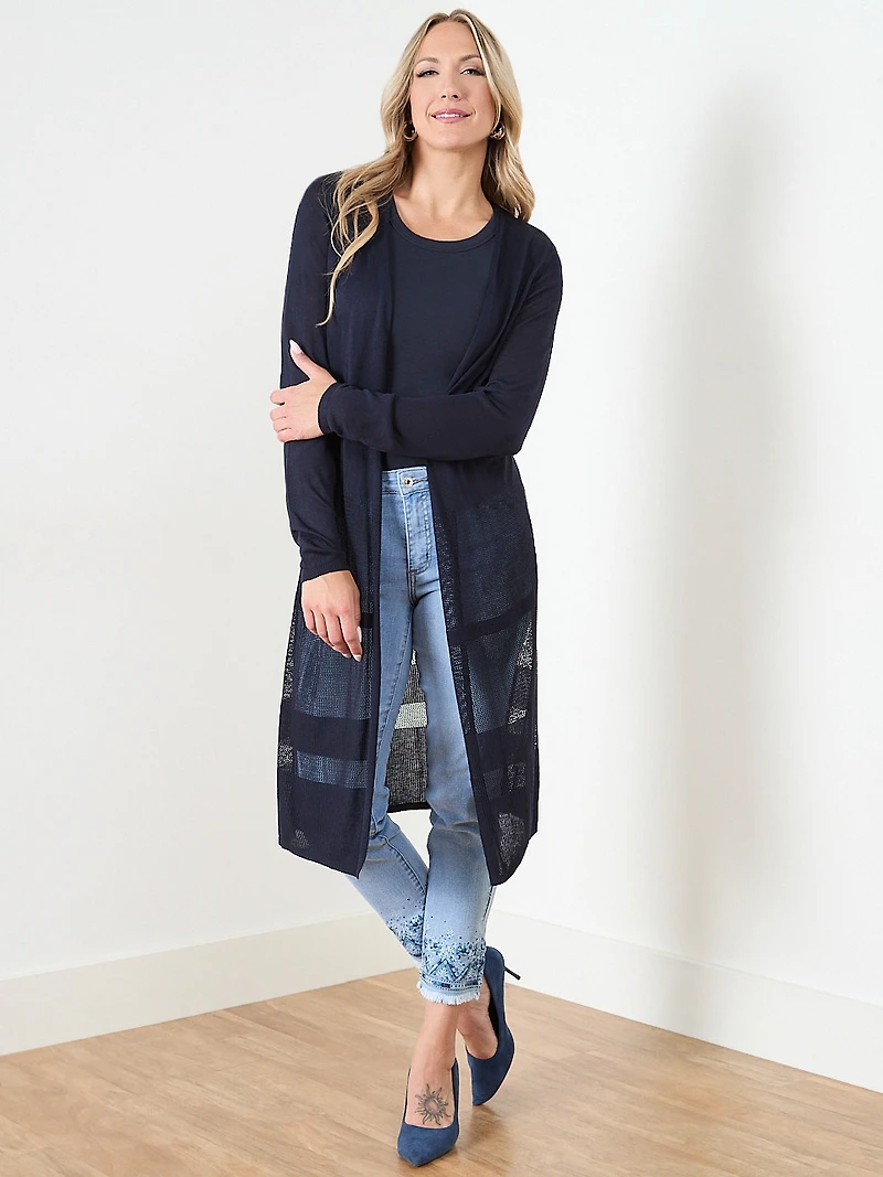Long Sleeve Lightweight Knit Cardigan Sweater
