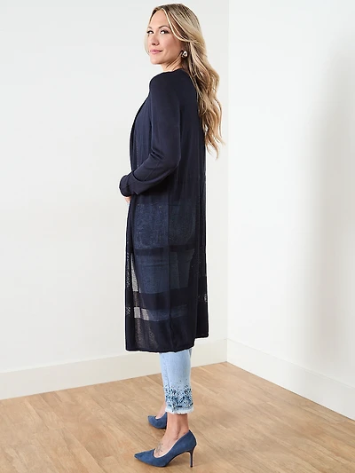 Long Sleeve Lightweight Knit Cardigan Sweater