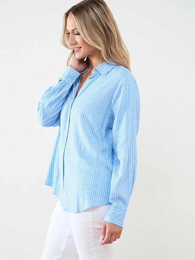 Long Sleeve Linen Slub Shirt