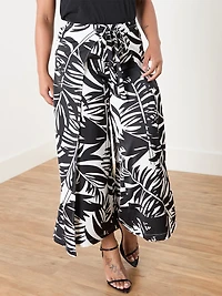 Petite Air Flow Tie Front Wide-Leg Pant