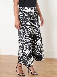 Petite Air Flow Tie Front Wide-Leg Pant