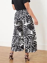 Petite Air Flow Tie Front Wide-Leg Pant