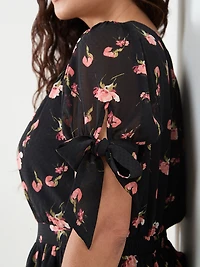 Petite Fit and Flare Knee Length Dress
